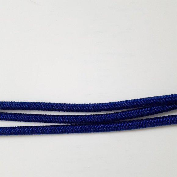 Three Cord Blue Belt With Silvertone Leaf Buckle - Picture 11 of 15